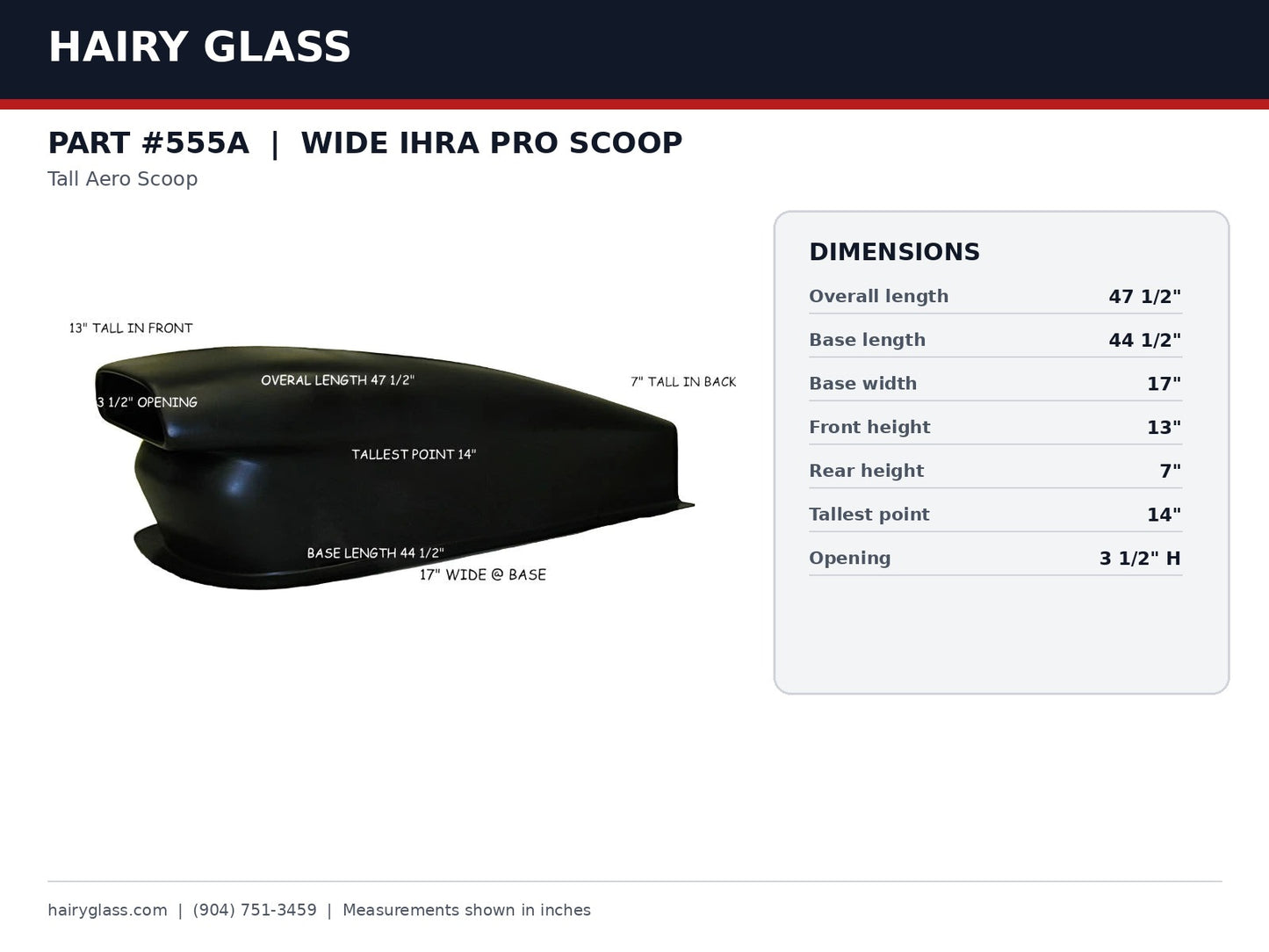 555A-WIDE IHRA PRO SCOOP