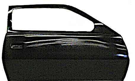 Black Camaro fiberglass/carbon fiber door panel on a white background